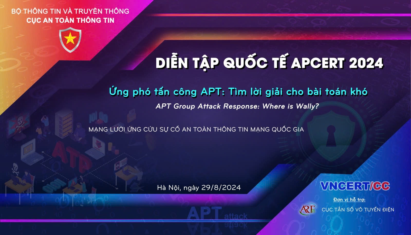 Thanh Hóa tham gia chương trình diễn tập an toàn thông tin quốc tế APCERT 2024